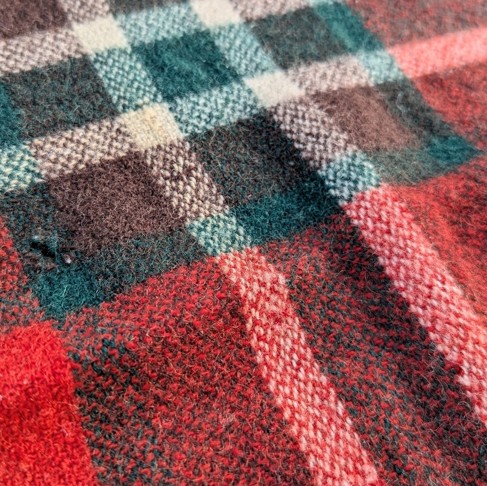 vintage 1940's WOOL CAMP BLANKET 40's - Picture 6 of 11